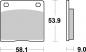 Preview: Bremsbelag hinten BRAKING 622SM1 Semi-Sinter standard