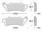 Preview: Bremsbelag hinten BRAKING 653SM1 Semi-Sinter standard