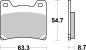 Preview: Bremsbelag vorne BRAKING 661SM1 Semi-Sinter standard