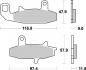 Preview: Bremsbelag vorne BRAKING 709SM1 Semi-Sinter standard
