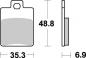 Preview: Bremsbelag hinten BRAKING 808SM1 Semi-Sinter standard