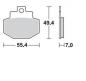 Preview: Bremsbelag hinten BRAKING 871SM1 Semi-Sinter standard