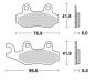 Preview: Bremsbelag hinten BRAKING 696CM44 Sintermetall