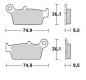 Preview: Bremsbelag hinten BRAKING 701CM44 Sintermetall
