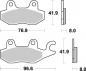 Preview: Bremsbelag hinten BRAKING 725CM44 Sintermetall