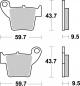 Preview: Bremsbelag hinten BRAKING 886CM44 Sintermetall