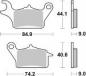 Preview: Bremsbelag vorne rechts BRAKING 988SM1 Semi-Sinter standard