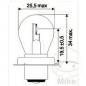 Preview: Lampe, Glühbirne 6V15W, P26S