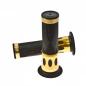 Preview: Griffgummi schwarz/gold Aluminium D.22mm. L.122mm geschlossen