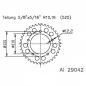 Preview: Alu-Kettenrad 46Z Teilung 525 silber Esjot Innendurchmesser 110 Lochkreis 131