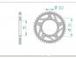Preview: AFAM Kettenrad Alu, hard, Teilung 520, Zähne 40