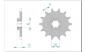 Preview: AFAM Kettensatz Alu, TM MX 85 Big Wheel Frame 125cc, mit A520MX4-G Kette