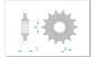 Preview: AFAM Kettensatz Alu, HONDA CBF 600 N 4, mit A525XMR3 Kette