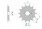 Preview: AFAM Kettensatz, DERBI 50 R Senda Racer, mit A420R1-G Kette