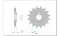Preview: AFAM Kettensatz Alu, HUSQVARNA TC 85 Big Wheels, mit A428MX-G Kette