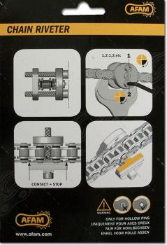 AFAM Nietwerkzeug zum vernieten von Ketten mit 520, 525 und 530 Teilung