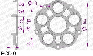 AFAM Kettenradhalter/Schnellwechsler DUCATI 848 / 100-1100 Multistrada