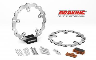 BRAKING OKWH01 Oversize Wave Bremsscheiben Kit 320mm BMW R1200GS 2013-16 (Radial Zange)