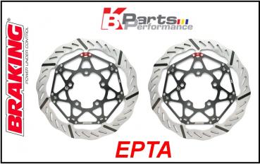 BRAKING Epta EP090 Racing Bremsscheiben-Set, vorne L/ R, Kawasaki ZX6R Ninja, ZX-10R, ZZR, Z1000