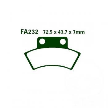 Bremsbelag für Feststellbremse EBC standard TT, FA232TT