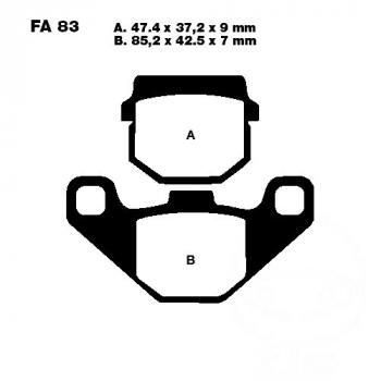 Bremsbelag für Feststellbremse EBC Carbon Scooter