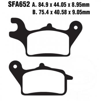 Bremsbelag EBC SFA652 vorne links