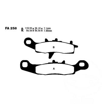 Bremsbelag EBC FA258R vorne