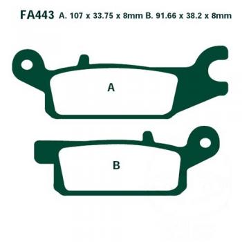 Bremsbelag EBC FA443R vorne links