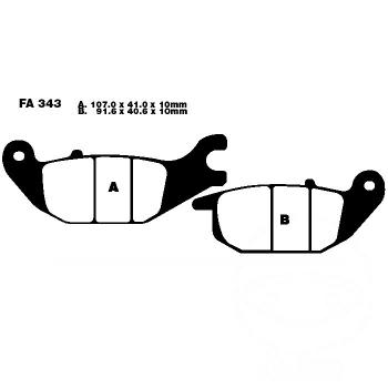 Bremsbelag EBC FA343HH vorne