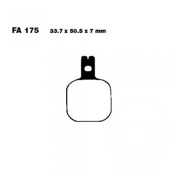 Bremsbelag EBC FA175HH für Bremszange Harrison Billet Light 4/6 Kolben, Bremssattel