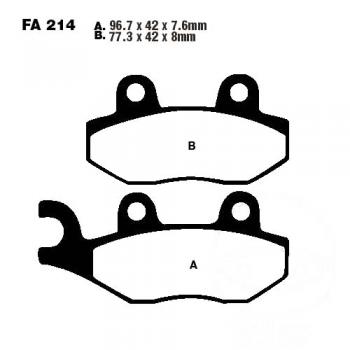 Bremsbelag EBC FA214HH vorne links