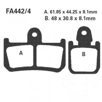 Bremsbelag EBC FA442/4 vorne