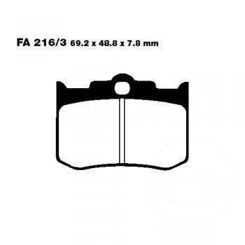 Bremsbelag EBC FA216/3 für Bremszange Nova / Legends, Bremssattel