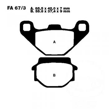 Bremsbelag EBC FA067/3 vorne