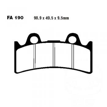 Bremsbelag EBC FA190 für Bremszange Pre Tech 6 Kolben, Bremssattel