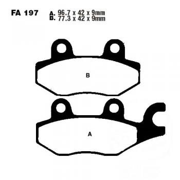 Bremsbelag EBC FA197 vorne rechts