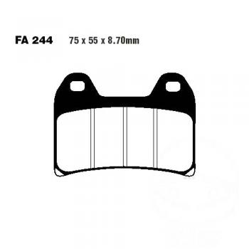 Bremsbelag EBC FA244 für Bremszange Brembo 4 Kolben 2 Stifte, Bremssattel