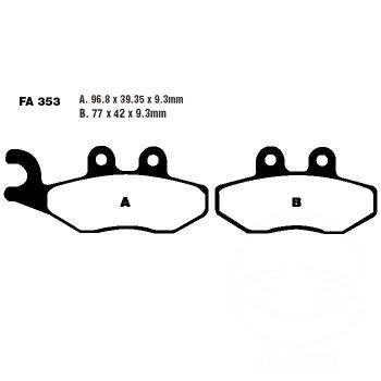 Bremsbelag EBC SFA353HH vorne links