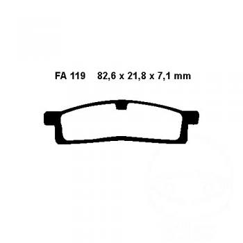 Bremsbelag EBC FA119TT vorne