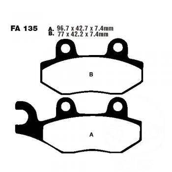 Bremsbelag EBC FA135TT vorne rechts