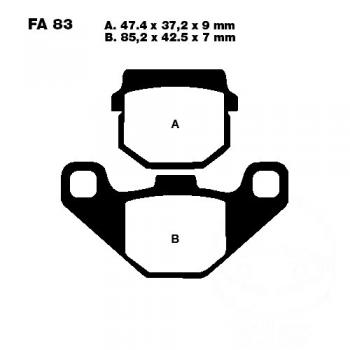 Bremsbelag EBC SFAC083 vorne für Heng Tong Sattel