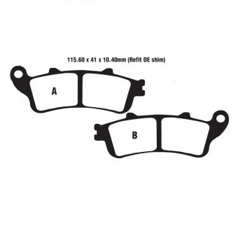 Bremsbelag EBC FA261/2V hinten