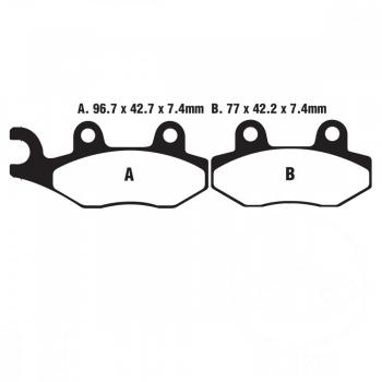 Bremsbelag EBC MXS135 hinten