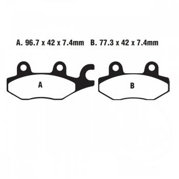 Bremsbelag EBC MXS165 hinten links
