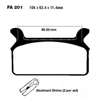 Bremsbelag EBC FA201HH hinten