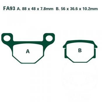 Bremsbelag EBC FA093 hinten für Bremskötze J.Juan Sattel