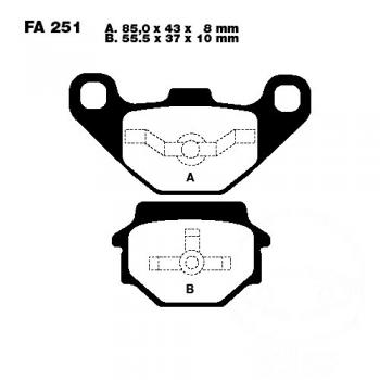Bremsbelag EBC FA251 hinten