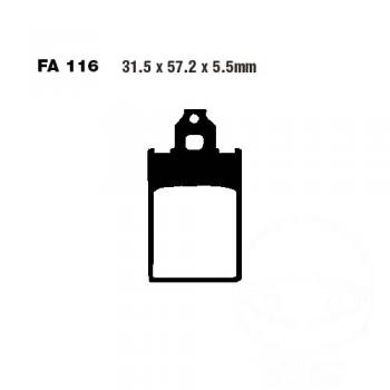 Bremsbelag EBC FA116 hinten