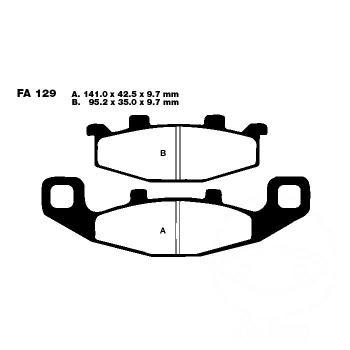 Bremsbelag EBC EPFA129HH hinten