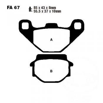 Bremsbelag EBC SFA067 hinten